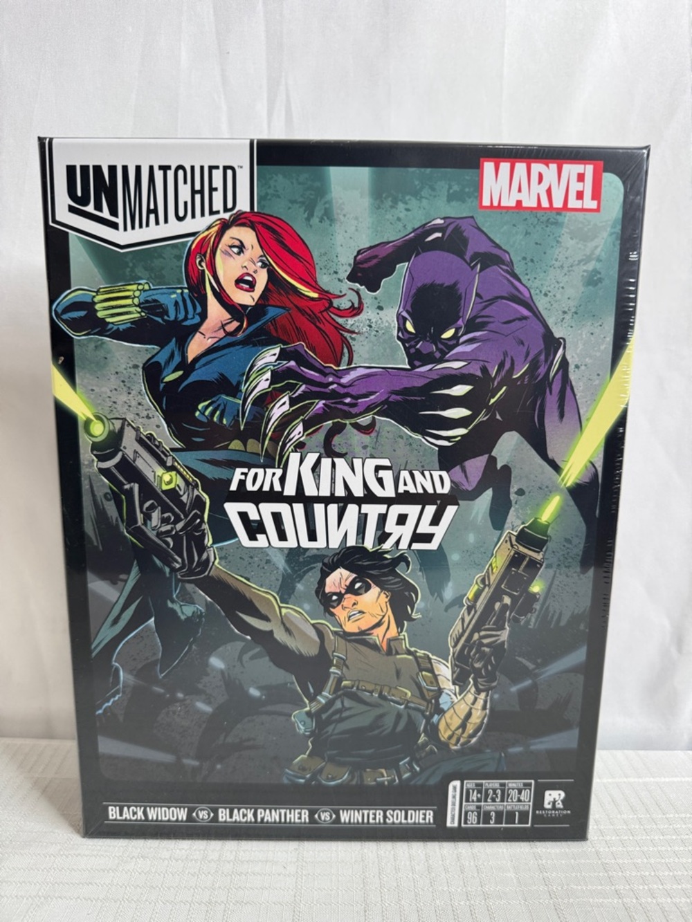 Marvel Unmatched For King and Country Game Black Widow Black Panther NEW SEALED